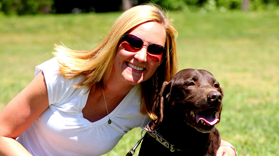 picture of dana and dog duke